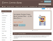 Tablet Screenshot of exoticcoffeebean.com